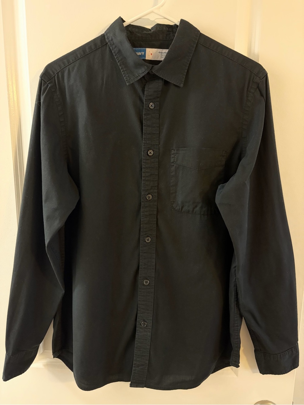 Old Navy Everyday Shirt Black Long Sleeve Button-Up Men’s Size Small